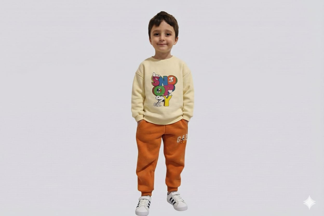 Snoopy Detaylı Çocuk Sweatshirt 