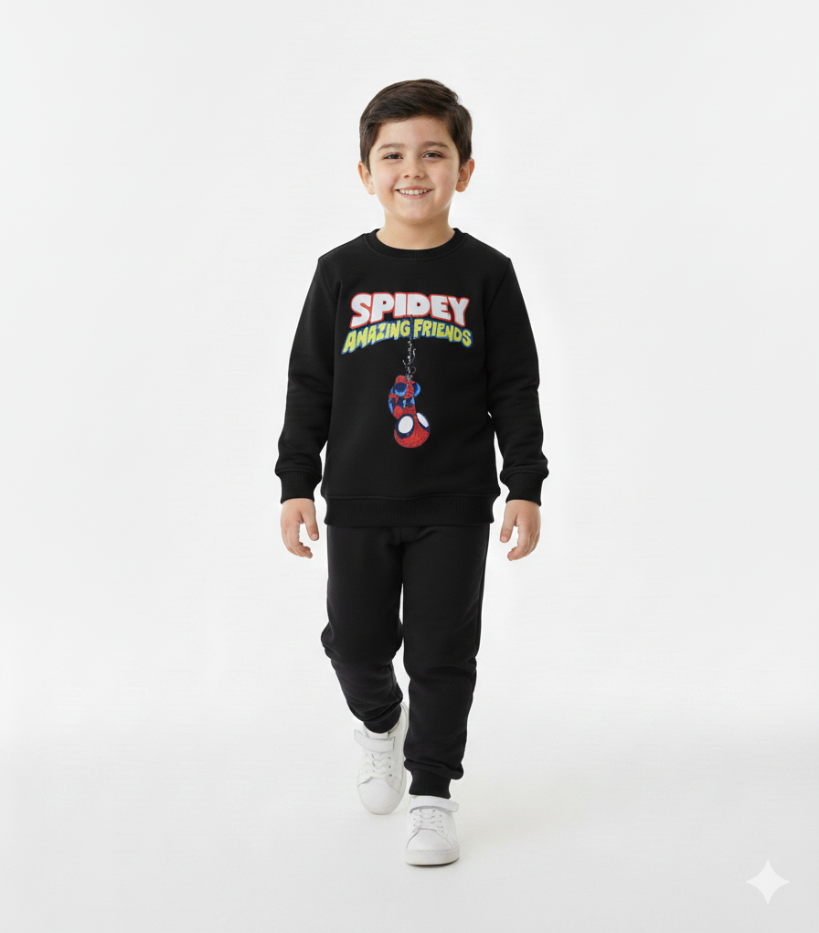 Spıdey Detaylı Çocuk Eşofman takımı