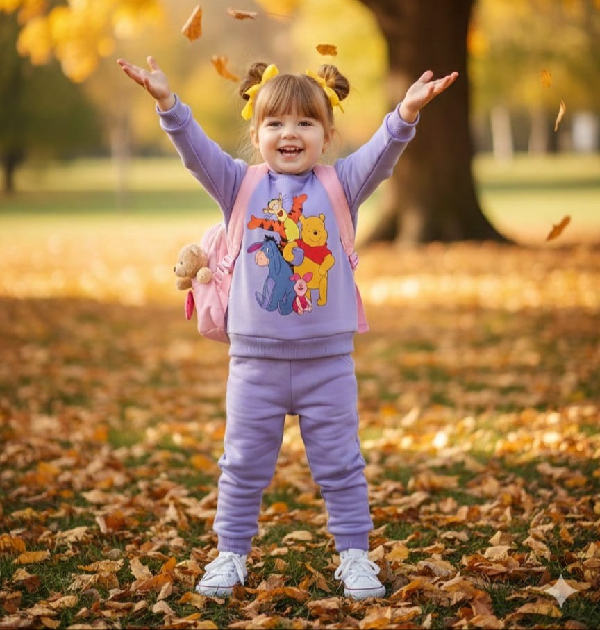 Winnie The Pooh Detaylı Çocuk Eşofman takımı 