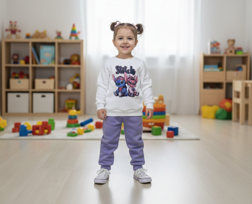 Stitich Detaylı Cocuk Eşofman Takımı 