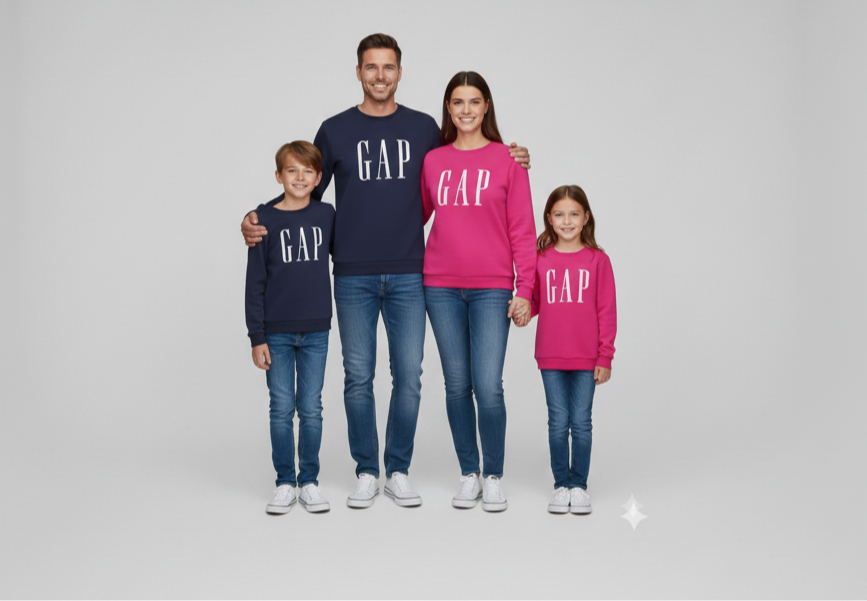 Fusya GAP Detaylı Yetişkin Sweatshirt 