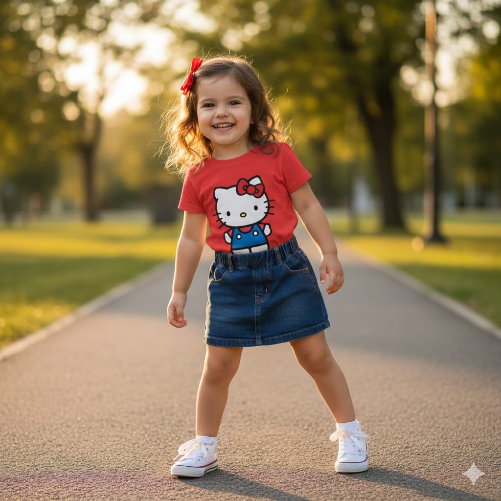 Kırmızı Hello Kitty T-Shirt