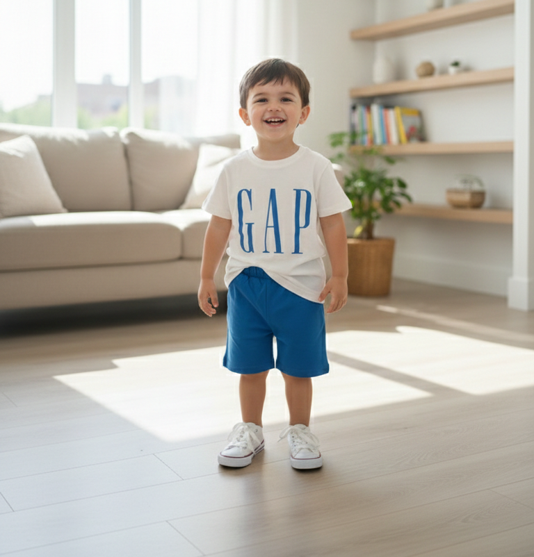 GAP Detaylı Çocuk Şortlu Takımn 