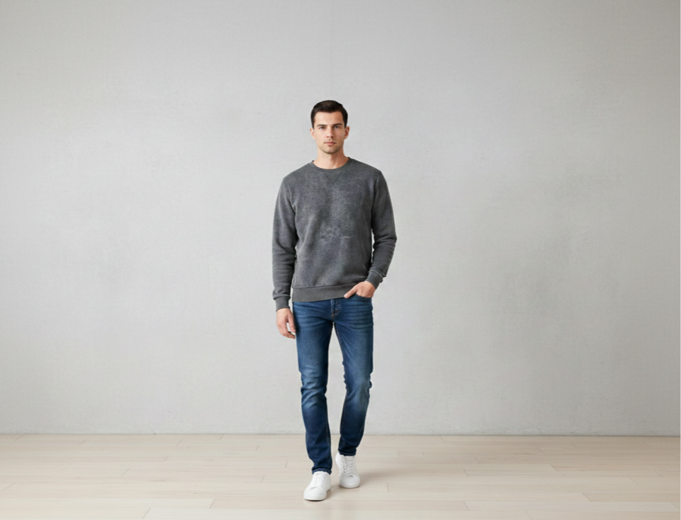 Yetişkin Yağ Desenli Sweat 