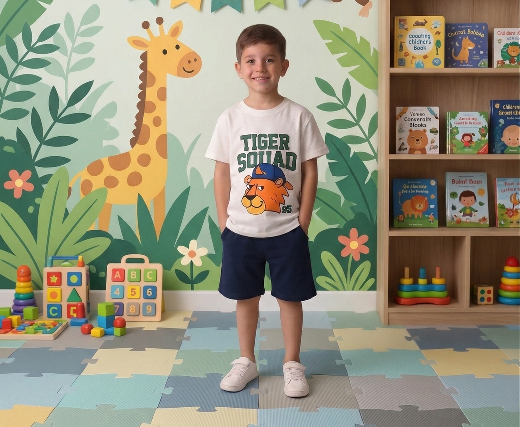 Tiger Squad Baskılı Şortlu Takım