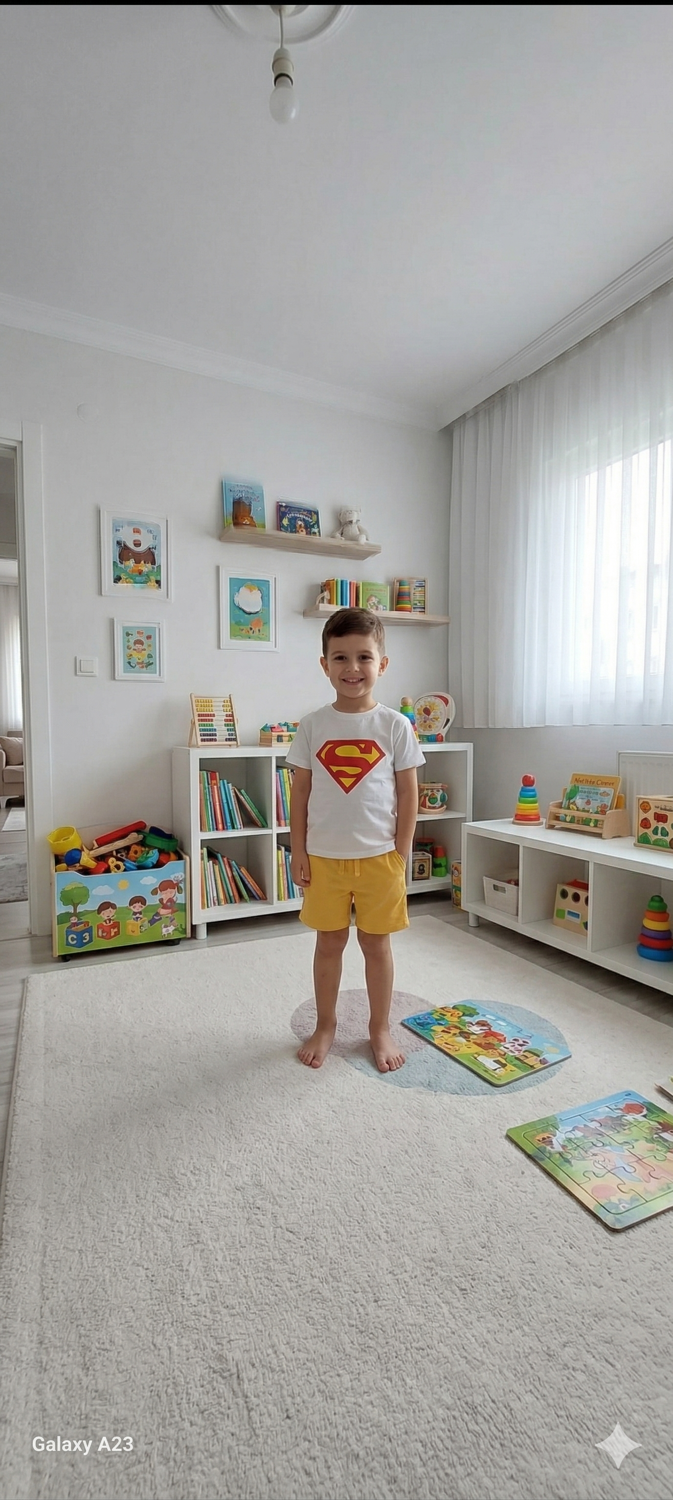 Superman Detaylı Çocuk Şortlu takımı 